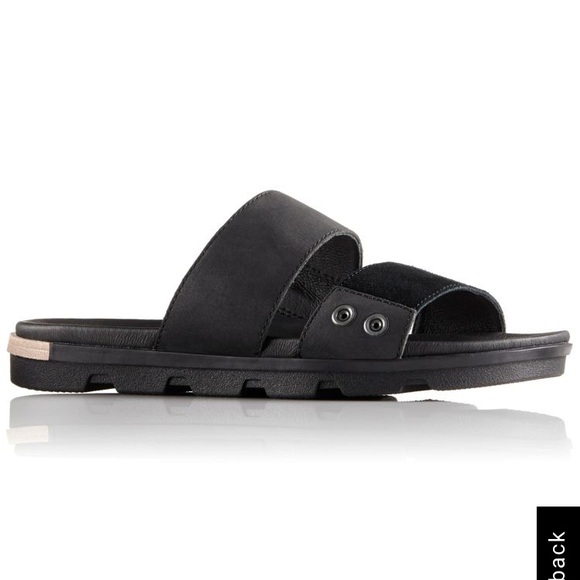 sorel sandals black